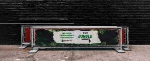 Valla publicitaria para un campo de fútbol