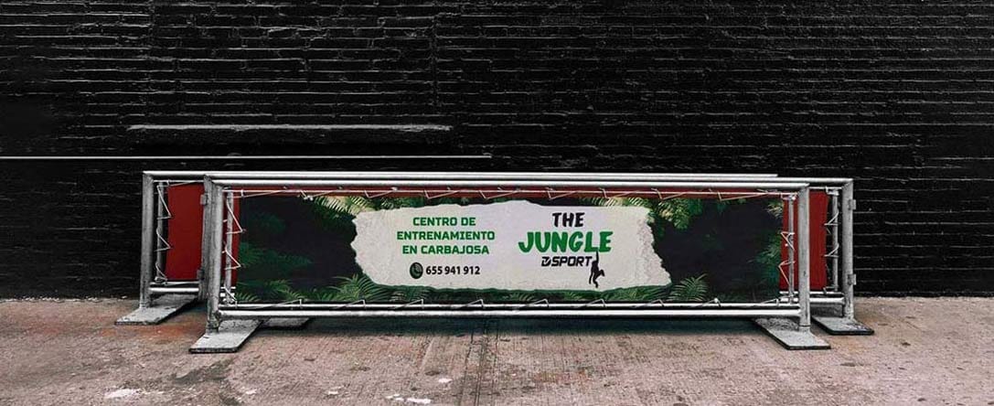 Valla publicitaria para un campo de fútbol