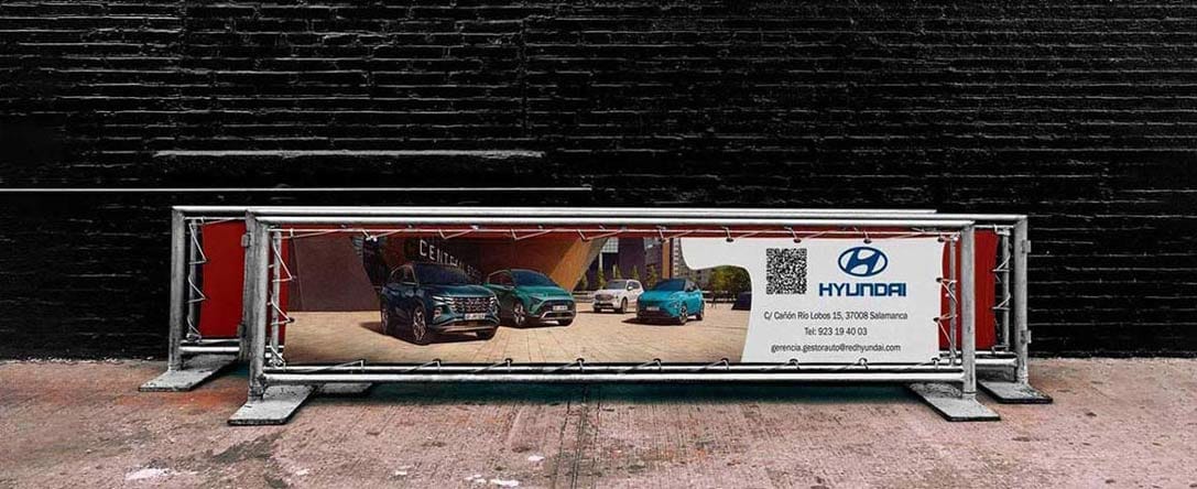 Valla publicitaria para un campo de fútbol