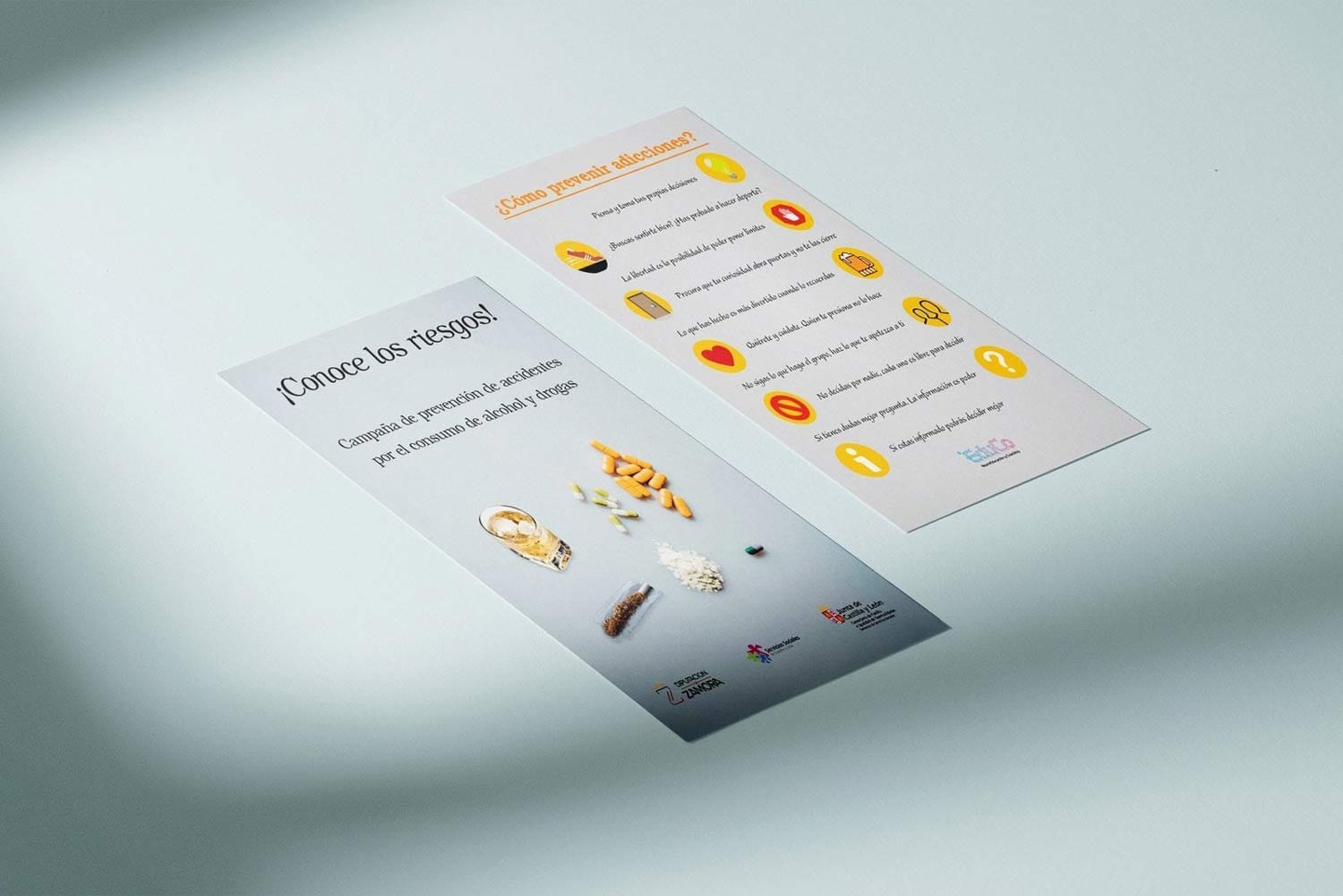 Flyer de un evento de prevención de consumo de drogas