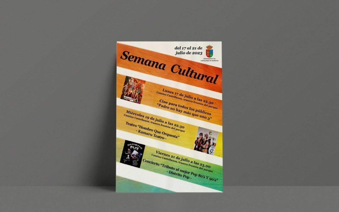 Carteles para actividades culturales de una localidad