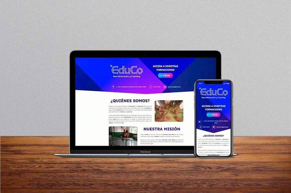 Página web para una empresa de neuroeducación