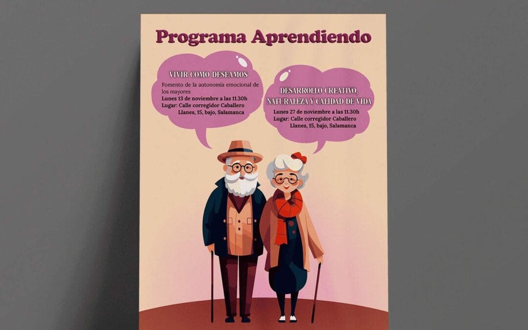 Publicidad para talleres de personas mayores