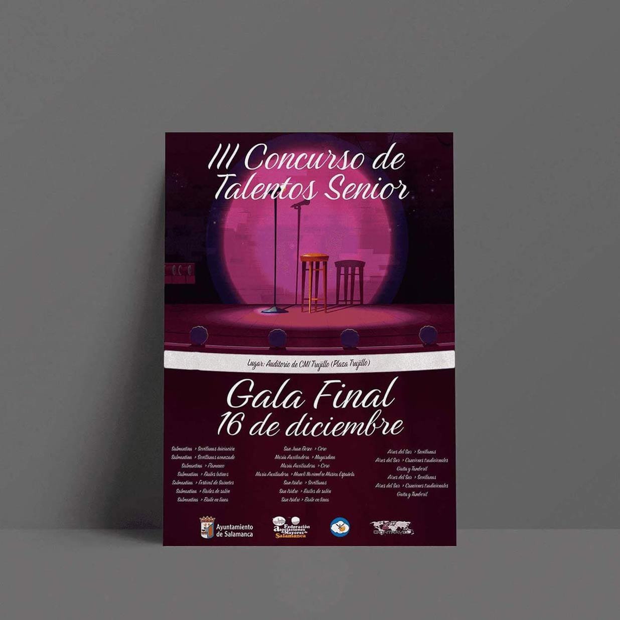 Cartel del III concurso de talentos Senior