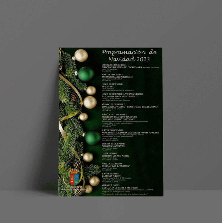 Programación de las fiestas navideñas de Castellanos de Moriscos