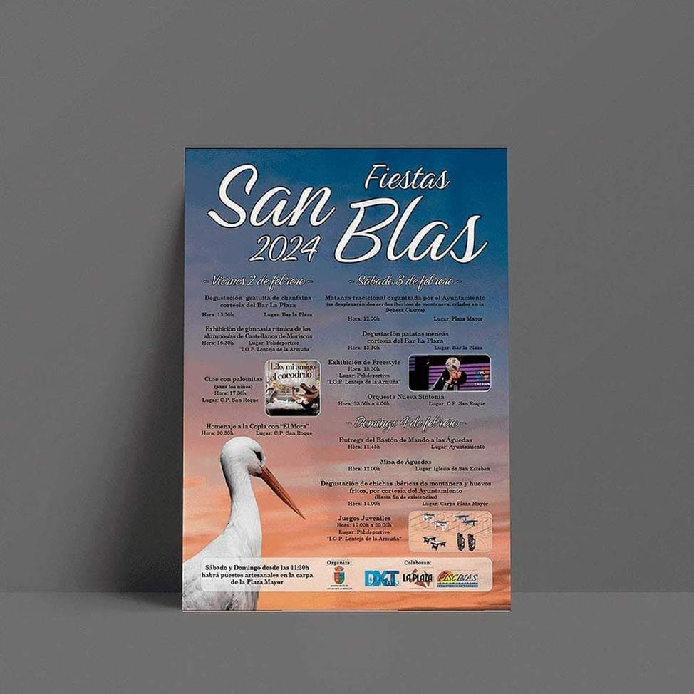 Cartel de las fiestas de San Blas de Castellanos de Moriscos
