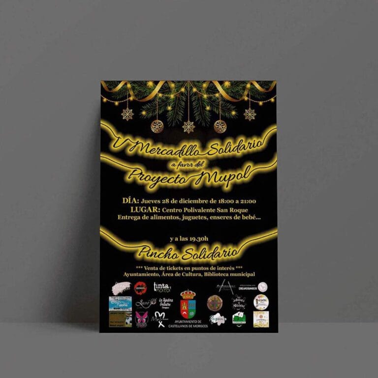 Mercadillo-mupol Cartel del V Mercadillo solidario a favor del proyecto Mupol