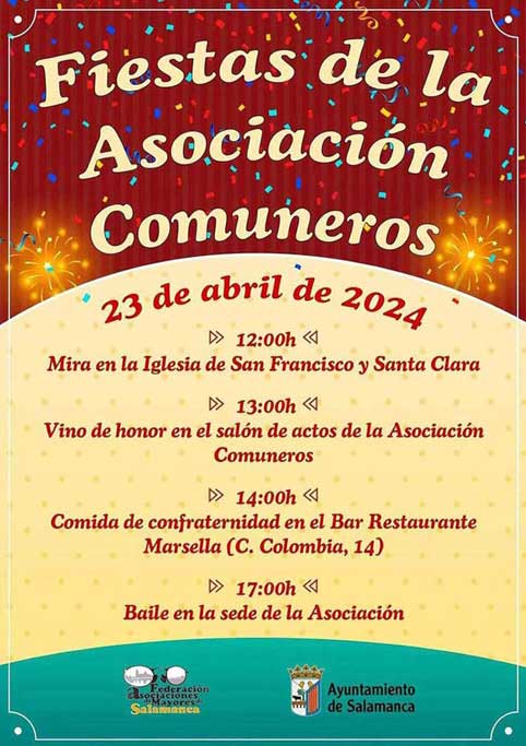 Cartel para las fiestas de la asociación Comuneros