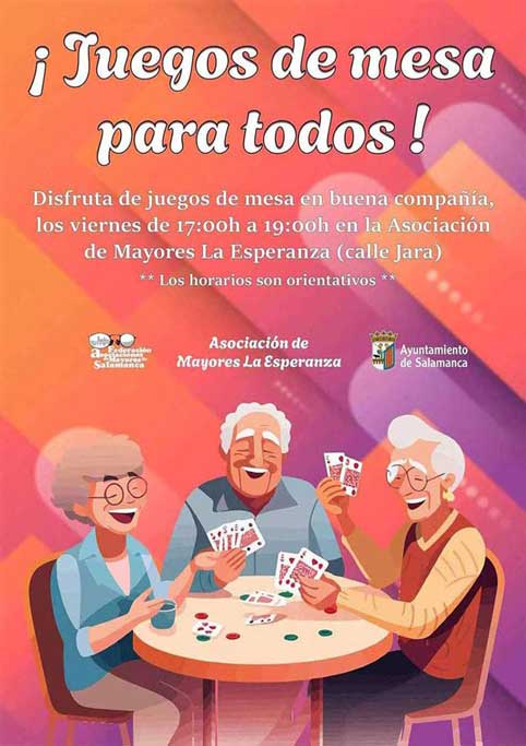 Cartel para la asociación de mayores La Esperanza