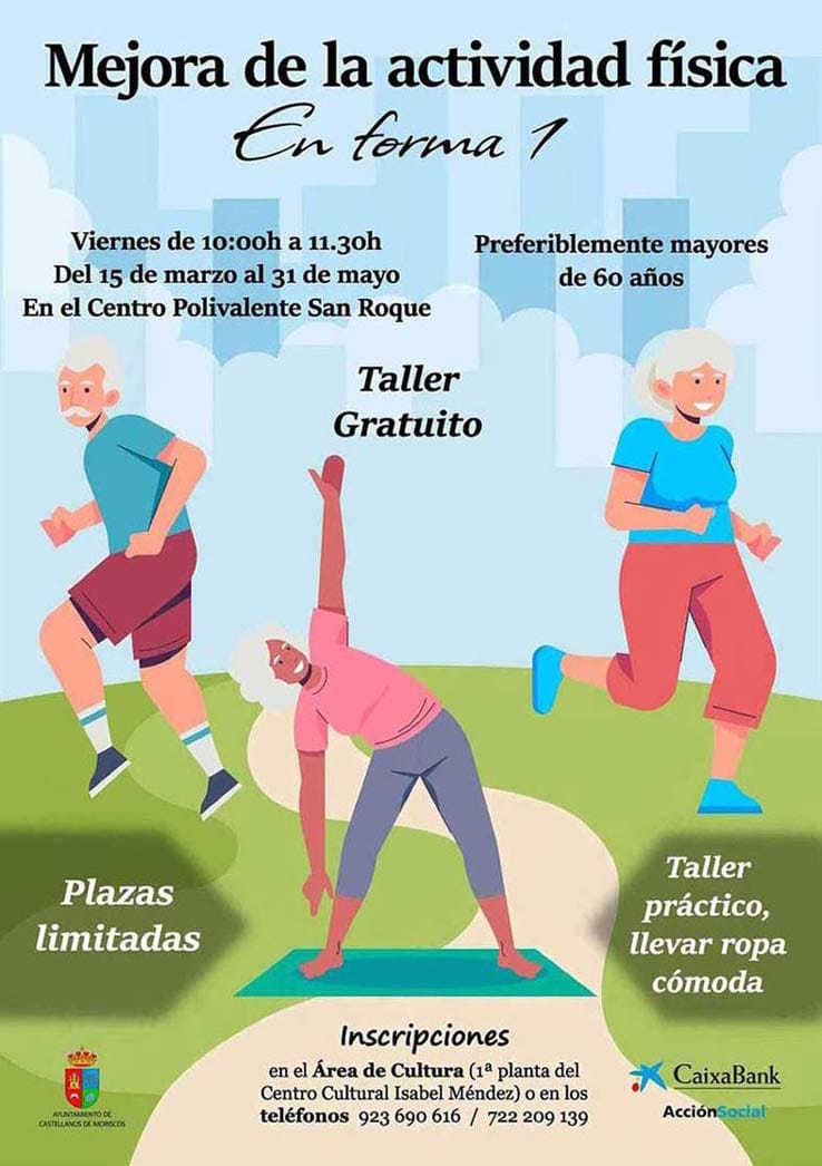 Cartel del programa Mejora de la actividad física En Forma 1