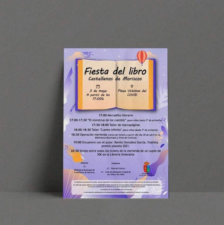 Día-del-libro Cartel del día del libro en Castellanos de Moriscos