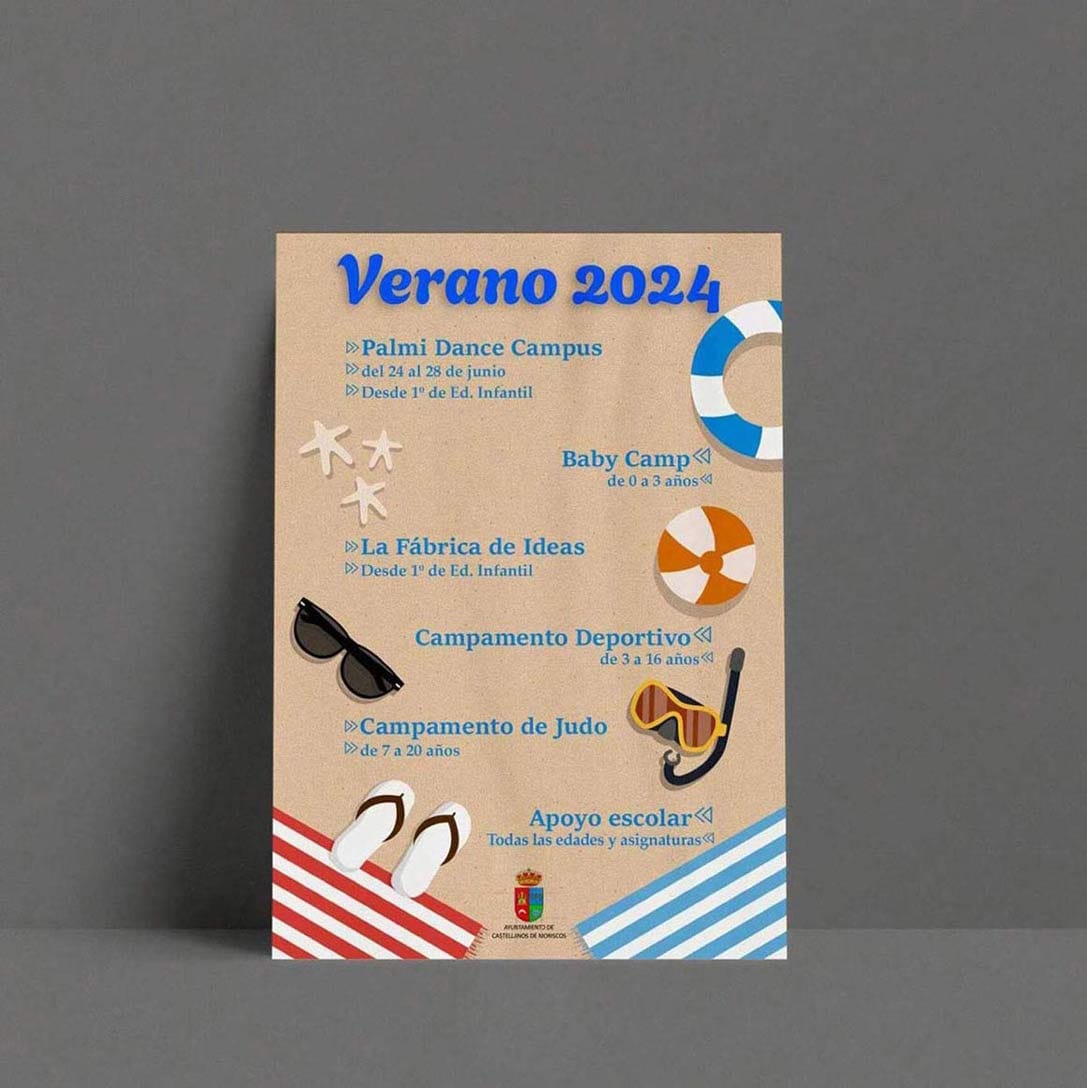 Cartel de las actividades de verano de Castellanos de Moriscos