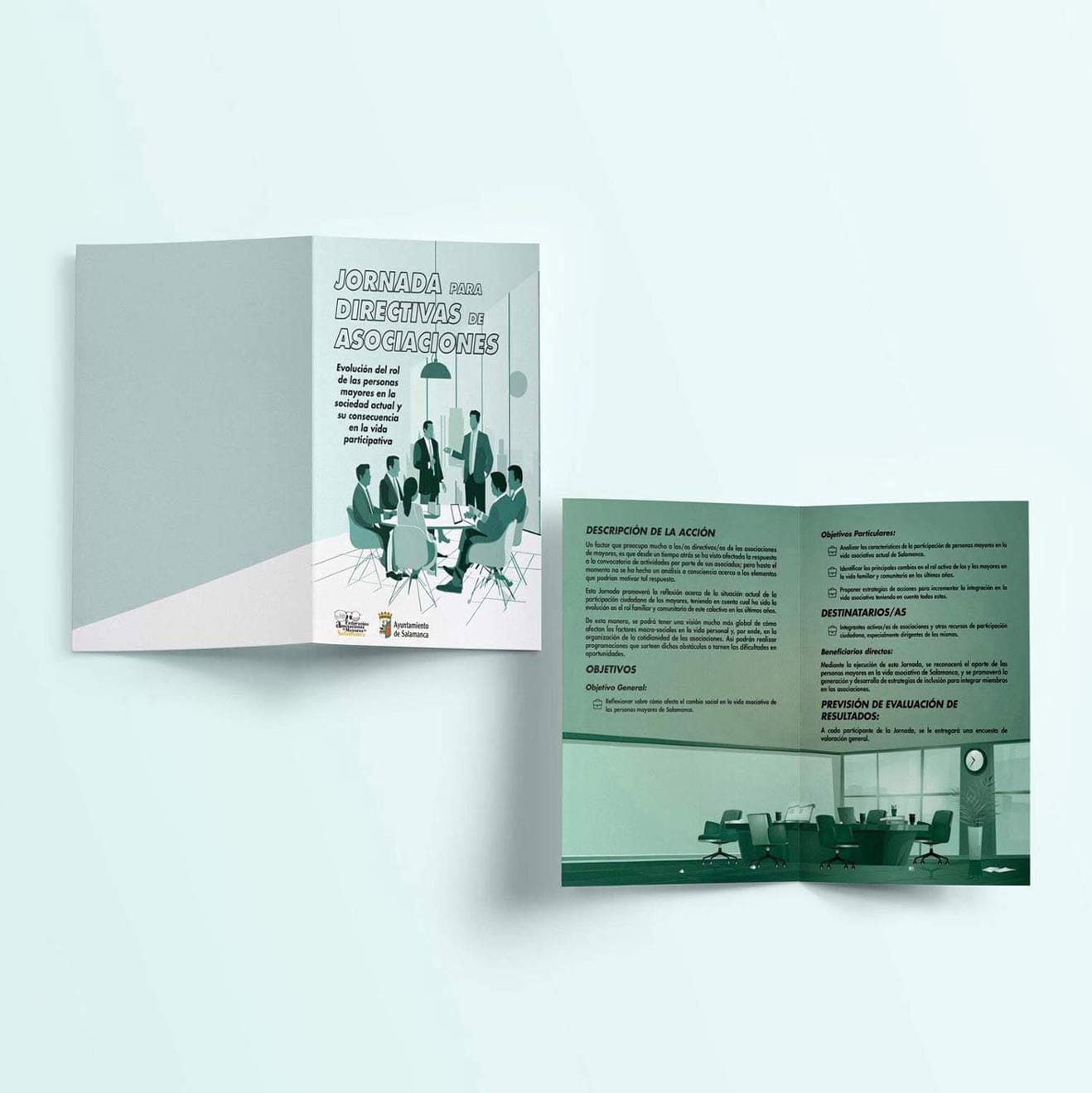 Díptico del proyecto de jornada de directivas de asociaciones